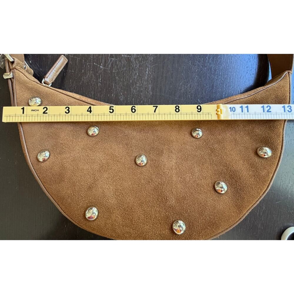 Madewell NEW Studded Crescent Suede Sling Bag - Picture 6 of 9